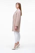 Пальто короткое с поясом ELVI цвет бежевый купить Днепр 2