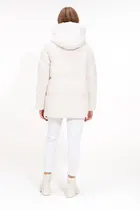 Короткий пуховик прямого фасону SNOW-OWL колір молочний купити Херсон 5