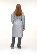 Длинная куртка стеганная на запах TORRIS цвет мята 4 Длинная куртка стеганная на запах TORRIS цвет мята купить Винница 4
