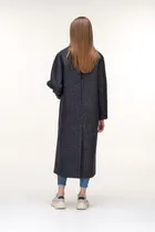 Довге драпове пальто ELVI колір сірий купити Луцьк 3