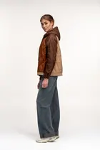 Короткая стеганная куртка FASHION цвет коричневый 1 Короткая стеганная куртка FASHION цвет коричневый купить Тернополь 1