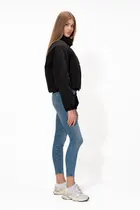 Коротка куртка без каптура ANNAGELLA колір чорний купити Дніпро 1