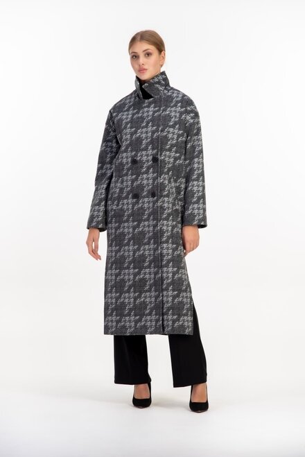 Стильне пальто з поясом VALENTIR колір сірий купити Луцьк 
