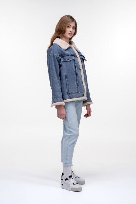 Коротка джинсова куртка весняна VIVILONA купити Луцьк 1