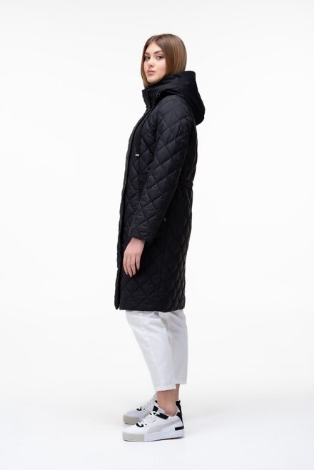 Стеганая куртка с кулиской SNOW-OWL цвет черный купить Полтава 1