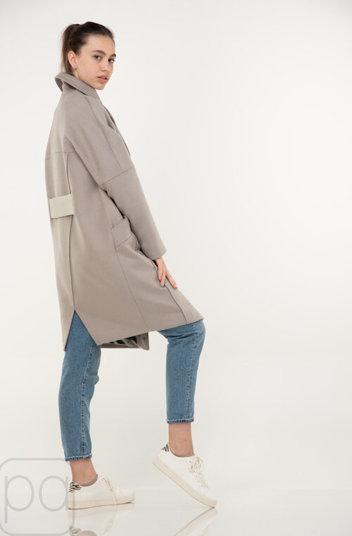 Пальто женское DELCORSO серый цвет купить Литын 5