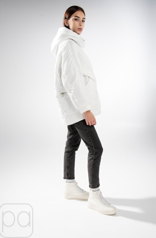 Куртка оверсайз с капюшоном RUFUETE белый цвет купить Запорожье 5