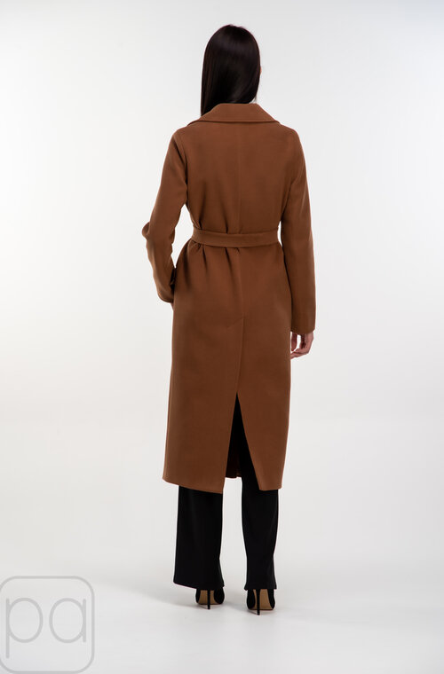 Пальто длинное с поясом ELVI цвет карамель купить Ровно 06