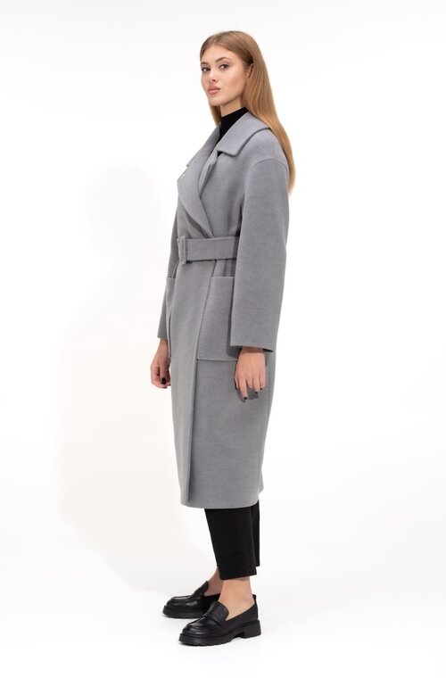 Елегантне пальто на запах ALBANTO колір сірий купити Кропивницький 2