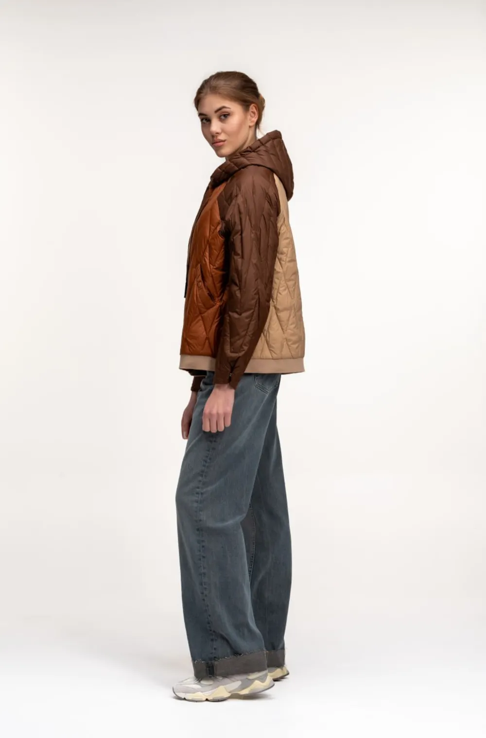 Короткая стеганная куртка FASHION цвет коричневый 1 Короткая стеганная куртка FASHION цвет коричневый купить Тернополь 1