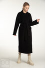Пальто оверсайз с поясом длинное ORIGA черный цвет купить Харьков 5