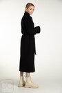 Пальто оверсайз с поясом длинное ORIGA черный цвет купить Харьков 3