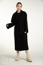 Пальто оверсайз с поясом длинное ORIGA черный цвет купить Харьков 6