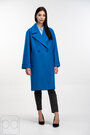 Пальто средней длины с поясом ELVI цвет синий купить Чернигов 02